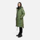 Marikoo Benikoo Damen lange Winter Steppjacke B949 Pine Olive-Größe XL - Gr. 42