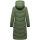 Marikoo Benikoo Damen lange Winter Steppjacke B949 Pine Olive-Größe XL - Gr. 42