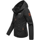 Marikoo Erdbeere Damen Herbst Winter Jacke mit Kapuze B659 Schwarz-Schwarz Größe XL - Gr. 42