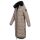 Navahoo Knuddelfee Damen lange Winterjacke B990 Taupe Grey Größe L - Gr. 40
