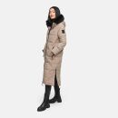 Navahoo Knuddelfee Damen lange Winterjacke B990 Taupe Grey Größe XXL - Gr. 44