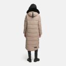 Navahoo Knuddelfee Damen lange Winterjacke B990 Taupe Grey Größe XXL - Gr. 44
