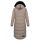Navahoo Knuddelfee Damen lange Winterjacke B990 Taupe Grey Größe XXL - Gr. 44