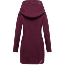 Marikoo Maikoo Damen Mantel mit Kapuze Trenchcoat Jacke B819 Wine Größe S - Gr. 36