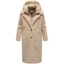 Navahoo Teddyzauber Damen Winterjacke Teddyfell-Mantel N041 Beige Größe XXXL - Gr. 46