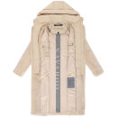 Navahoo Teddyzauber Damen Winterjacke Teddyfell-Mantel N041 Beige Größe XXXL - Gr. 46