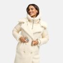 Navahoo Kuscheltraum Damen Winter Teddyfell Mantel N119 Offwhite Größe S - Gr. 36