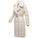 Navahoo Kuscheltraum Damen Winter Teddyfell Mantel N119 Offwhite Größe L - Gr. 40