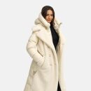 Navahoo Kuscheltraum Damen Winter Teddyfell Mantel N119 Offwhite Größe L - Gr. 40