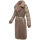 Navahoo Kuscheltraum Damen Winter Teddyfell Mantel N119 Taupe Grey Größe L - Gr. 40