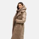 Navahoo Kuscheltraum Damen Winter Teddyfell Mantel N119 Taupe Grey Größe XL - Gr. 42