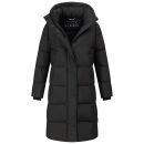 Marikoo Tabiaa Damen Winter Steppmantel N099 Schwarz Größe XL - Gr. 42