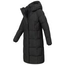 Marikoo Tabiaa Damen Winter Steppmantel N099 Schwarz Größe XL - Gr. 42