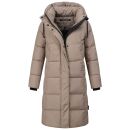 Marikoo Tabiaa Damen Winter Steppmantel N099 Taupe Grey Größe XL - Gr. 42