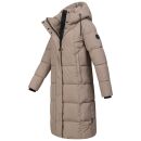 Marikoo Tabiaa Damen Winter Steppmantel N099 Taupe Grey Größe XL - Gr. 42