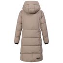 Marikoo Tabiaa Damen Winter Steppmantel N099 Taupe Grey Größe XL - Gr. 42