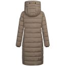 Navahoo Mondmaedchen Damen Winter Steppmantel N036 Stone Brown Größe XS - Gr. 34