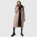 Marikoo Nadaree lange Damen Winter Steppjacke B979 Taupe Grey Größe XXXXL - Gr. 48