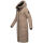Marikoo Nadaree lange Damen Winter Steppjacke B979 Taupe Grey Größe XXXXL - Gr. 48