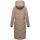 Marikoo Nadaree lange Damen Winter Steppjacke B979 Taupe Grey Größe XXXXL - Gr. 48