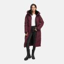 Marikoo Nadaree lange Damen Winter Steppjacke B979 Wine Größe L - Gr. 40