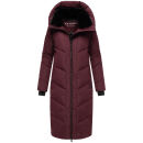Marikoo Nadaree lange Damen Winter Steppjacke B979 Wine Größe L - Gr. 40