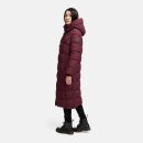 Marikoo Nadeshikoo Damen lange Winter Steppjacke B985 Wine Größe XS - Gr. 34
