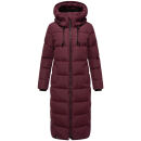 Marikoo Nadeshikoo Damen lange Winter Steppjacke B985 Wine Größe XS - Gr. 34