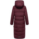 Marikoo Nadeshikoo Damen lange Winter Steppjacke B985 Wine Größe XS - Gr. 34