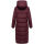 Marikoo Nadeshikoo Damen lange Winter Steppjacke B985 Wine Größe XS - Gr. 34