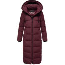 Marikoo Nadeshikoo Damen lange Winter Steppjacke B985 Wine Größe S - Gr. 36