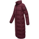 Marikoo Nadeshikoo Damen lange Winter Steppjacke B985 Wine Größe S - Gr. 36