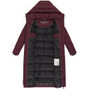 Marikoo Nadeshikoo Damen lange Winter Steppjacke B985 Wine Größe S - Gr. 36