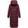 Marikoo Nadeshikoo Damen lange Winter Steppjacke B985 Wine Größe S - Gr. 36