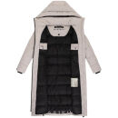 Marikoo Nadeshikoo Damen lange Winter Steppjacke B985 Light Taupe Größe S - Gr. 36