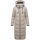 Marikoo Nadeshikoo Damen lange Winter Steppjacke B985 Light Taupe Größe S - Gr. 36
