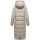 Marikoo Nadeshikoo Damen lange Winter Steppjacke B985 Light Taupe Größe S - Gr. 36
