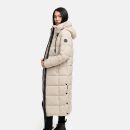 Marikoo Nadeshikoo Damen lange Winter Steppjacke B985 Light Taupe Größe M - Gr. 38