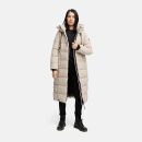 Marikoo Nadeshikoo Damen lange Winter Steppjacke B985 Light Taupe Größe M - Gr. 38