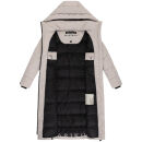 Marikoo Nadeshikoo Damen lange Winter Steppjacke B985 Light Taupe Größe M - Gr. 38