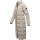 Marikoo Nadeshikoo Damen lange Winter Steppjacke B985 Light Taupe Größe M - Gr. 38