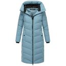 Navahoo Schmatzibaer lange Damen Winter Steppjacke N009 Powder Blue Größe XS - Gr. 34
