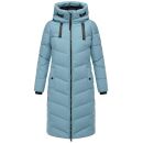 Navahoo Schmatzibaer lange Damen Winter Steppjacke N009 Powder Blue Größe XS - Gr. 34