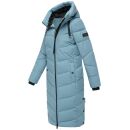 Navahoo Schmatzibaer lange Damen Winter Steppjacke N009 Powder Blue Größe XS - Gr. 34