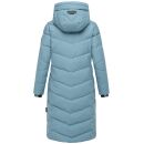 Navahoo Schmatzibaer lange Damen Winter Steppjacke N009 Powder Blue Größe XS - Gr. 34