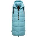 Navahoo Schnuffelchen Damen lange Steppweste B942 Sky Blue Größe XXL - Gr. 44
