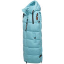 Navahoo Schnuffelchen Damen lange Steppweste B942 Sky Blue Größe XXL - Gr. 44