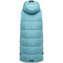 Navahoo Schnuffelchen Damen lange Steppweste B942 Sky Blue Größe XXL - Gr. 44
