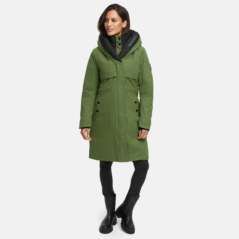 Navahoo Snowelf warme Damen Winterjacke B970 Pine Olive Größe S - Gr. 36