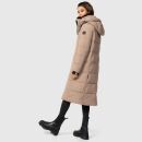 Marikoo Zuraraa lange Damen Winter Steppjacke B989 Taupe Grey Größe M - Gr. 38